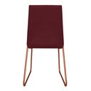 Ver imagem 4 de Kit 3 Cadeiras de Jantar Estofada Lille Base Bronze Veludo Bordô - Montanaris Decor