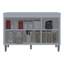 Ver imagem 2 de Balcão de Cozinha Manu com Tampo 120 Cm Cinza Fosco - Ajl
