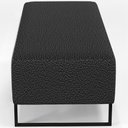 Ver imagem 6 de Puff Decorativo Sala de Estar Bali W01 Base Ferro 120x50 cm Bouclê Preto - Lyam Decor