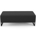 Ver imagem 7 de Puff Decorativo Sala de Estar Bali W01 Base Ferro 120x50 cm Bouclê Preto - Lyam Decor