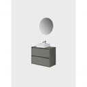 Ver imagem 5 de Gabinete para Banheiro com Cuba e Espelho Redondo 80cm Mdf Verde Dubai - On Móveis