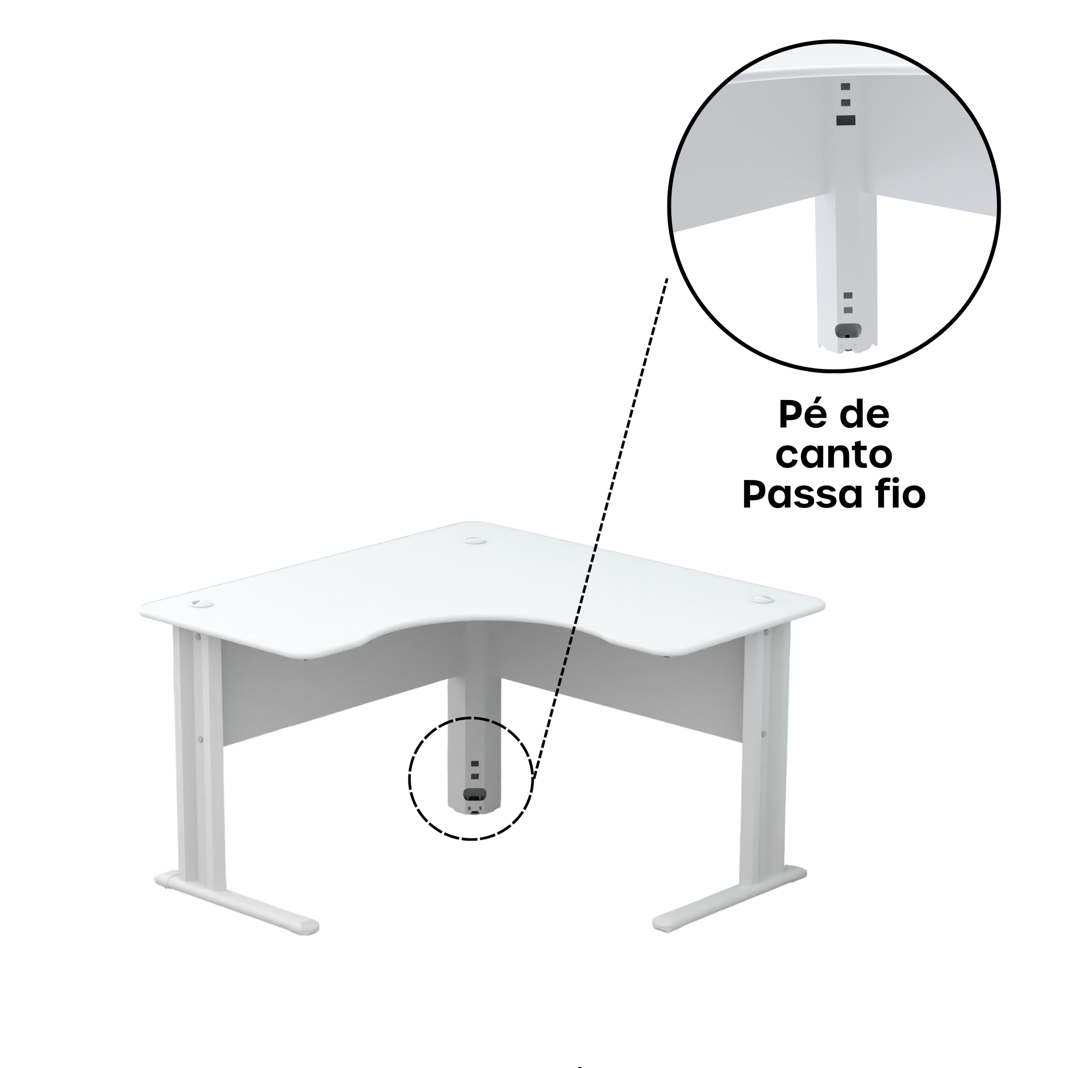 Mesa Estação de Trabalho em L 140x140cm ETP1414 Maxxi - 10