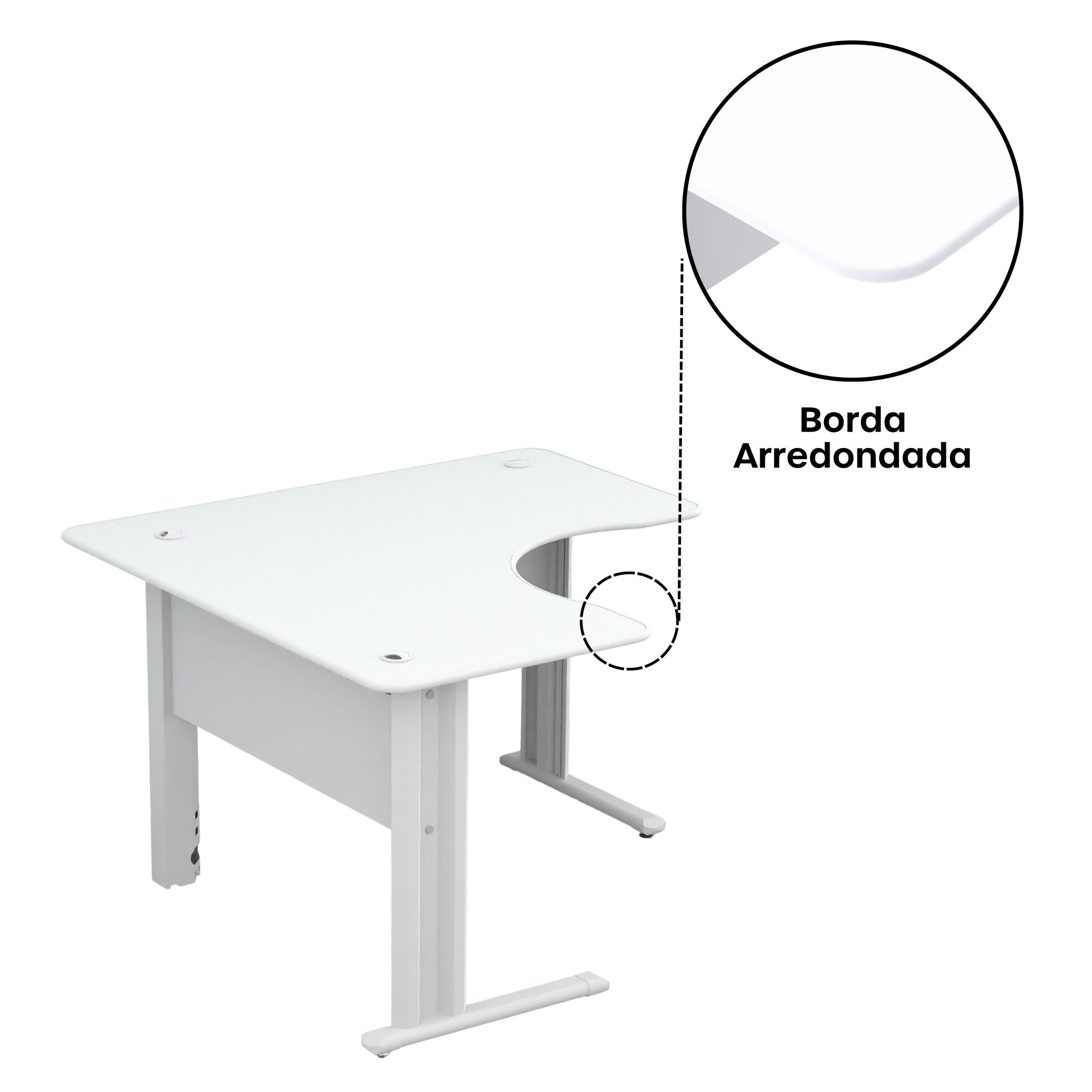 Mesa Estação de Trabalho em L 140x140cm ETP1414 Maxxi - 11