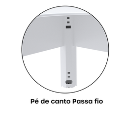 Mesa Estação de Trabalho em L 140x140cm ETP1414 Maxxi - 5