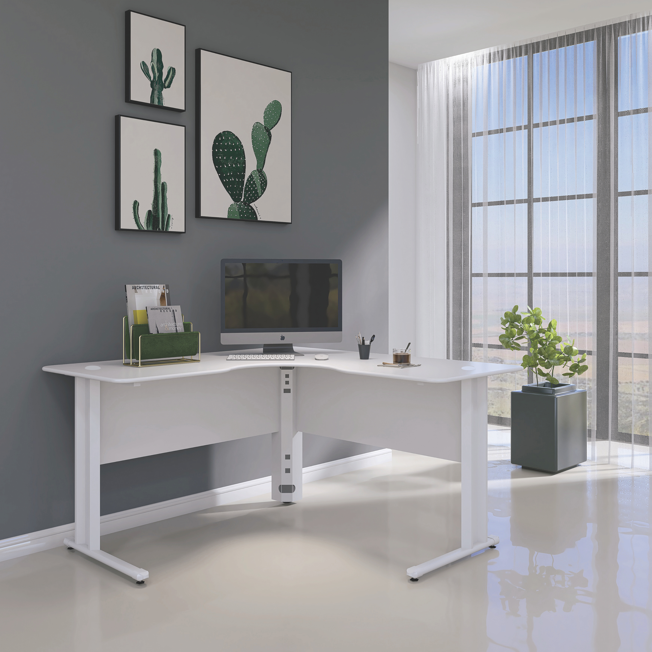 Mesa Estação de Trabalho em L 140x140cm ETP1414 Maxxi - 1
