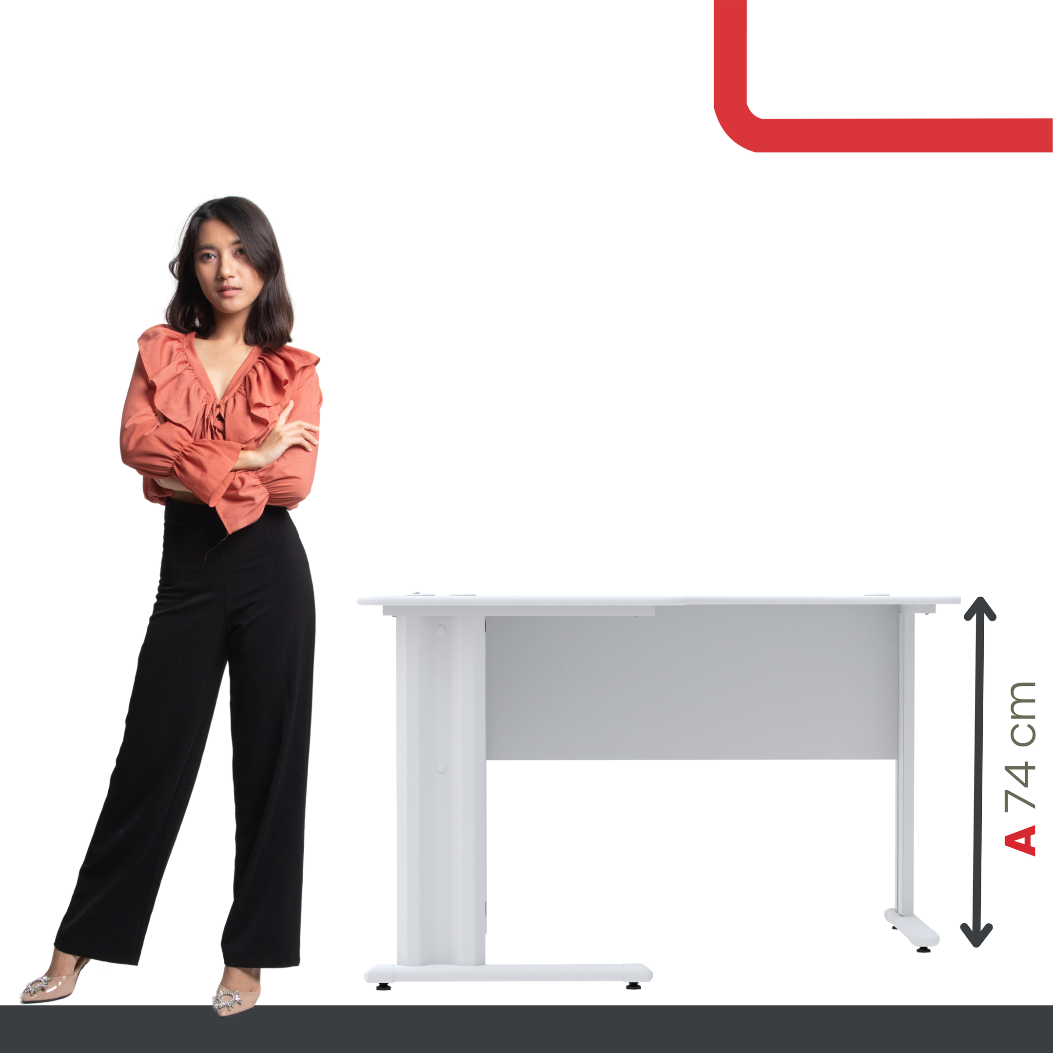 Mesa Estação de Trabalho em L 140x140cm ETP1414 Maxxi - 4