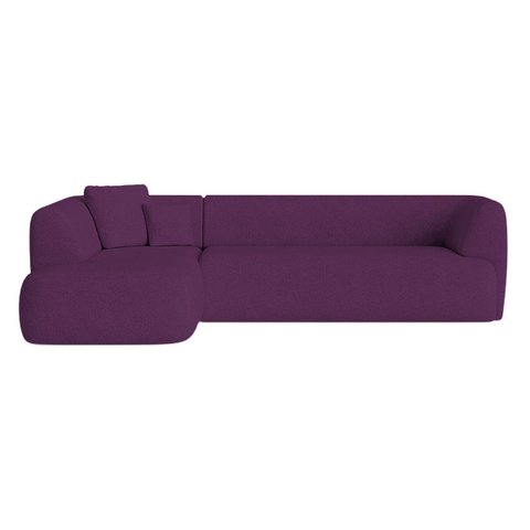 Sofá Modular Oslo Luxuoso Sala de Estar Decoração Luxo 265cm Suede