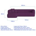 Ver imagem 7 de Sofá Modular Oslo Luxuoso Sala de Estar Decoração Luxo 265cm Suede