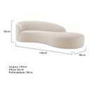 Ver imagem 3 de Divã Recamier Orgânico França 140cm Lado Direito Linho