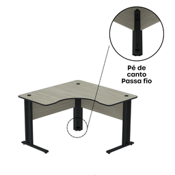 Mesa Estação de Trabalho em L 140x140cm ETP1414 Maxxi - 10