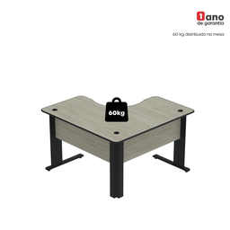 Mesa Estação de Trabalho em L 140x140cm ETP1414 Maxxi - 8