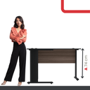 Ver imagem 4 de Estação de Trabalho Mesa Plataforma Escritório em L com Passa Fio Maxxi 140cm Marrom