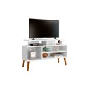 Ver imagem 2 de Rack para Tv de 42 Pés de Madeira Suporte Robusto 110cm:branco