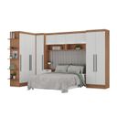 Ver imagem 6 de Conjunto Guarda-Roupa Modulado 10 Portas 6 Gavetas 7 Peças Yescasa Marrom/Nogal/Branco