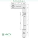 Ver imagem 3 de Conjunto Guarda-Roupa Modulado 10 Portas 6 Gavetas 7 Peças Yescasa Marrom/Nogal/Branco