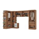 Ver imagem 5 de Conjunto Guarda-Roupa Modulado 10 Portas 6 Gavetas 7 Peças Yescasa Marrom/Nogal/Branco