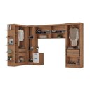 Ver imagem 5 de Conjunto Guarda-Roupa Modulado 10 Portas 6 Gavetas 7 Peças Yescasa Marrom/Nogal/Branco