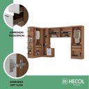 Ver imagem 2 de Conjunto Guarda-Roupa Modulado 10 Portas 6 Gavetas 7 Peças Yescasa Marrom/Nogal/Branco