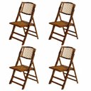 Ver imagem 1 de Kit com 4 Cadeiras Bali Moderna e Elegante Dobrável em Bambu Natural