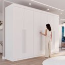 Ver mais imagens de Guarda Roupa Casal 6 Portas 6 Gavetas Gramado 100% MDF Branco/Neve