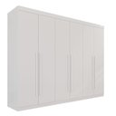 Ver imagem 3 de Guarda Roupa Casal 6 Portas 6 Gavetas Gramado 100% MDF Branco/Neve