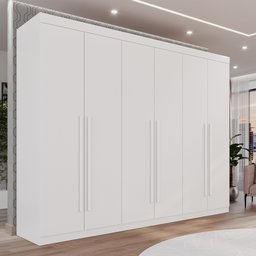 Guarda Roupa Casal 6 Portas 6 Gavetas Gramado 100% MDF - 1