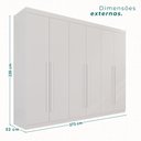 Ver imagem 4 de Guarda Roupa Casal 6 Portas 6 Gavetas Gramado 100% MDF