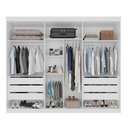 Ver imagem 2 de Guarda Roupa Casal 6 Portas 6 Gavetas Gramado 100% MDF Branco/Neve