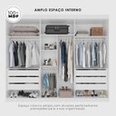 Ver imagem 4 de Guarda Roupa Casal 6 Portas 6 Gavetas Gramado 100% MDF Branco/Neve