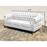 Conjunto Sofá 3 Lugares e 2 Poltronas Chesterfield Duque Dom Pedro - Couríssimo Branco - 5