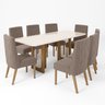 Conjunto Sala de Jantar Tampo Mdf/Vidro 8 Cadeiras Michelle - 2