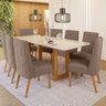 Conjunto Sala de Jantar Tampo Mdf/Vidro 8 Cadeiras Michelle - 1