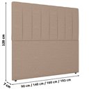 Ver imagem 3 de Cabeceira Cama Box Casal Queen Size Ivana 160cm Linho Bege - Abmaza