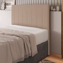 Ver imagem 1 de Cabeceira Cama Box Casal Queen Size Ivana 160cm Linho Bege - Abmaza