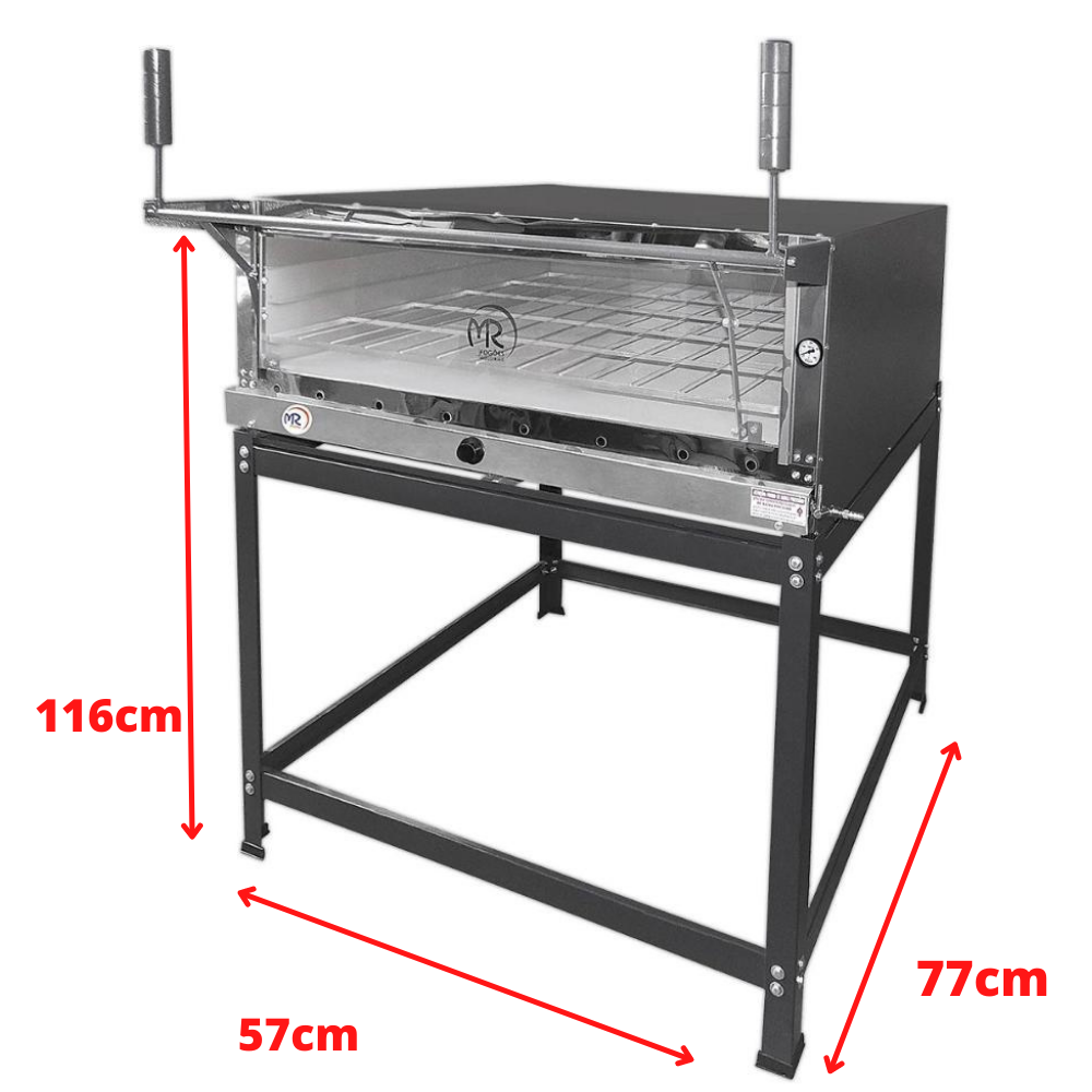 Forno de Pizza Industrial à Gás Refratário 80x60cm - MR Fogões - 2
