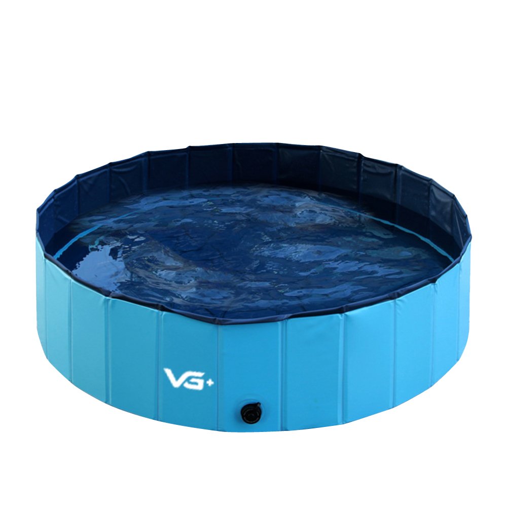 Piscina para Cachorro Pets Dobrável Lisa Azul Vg+ - 5