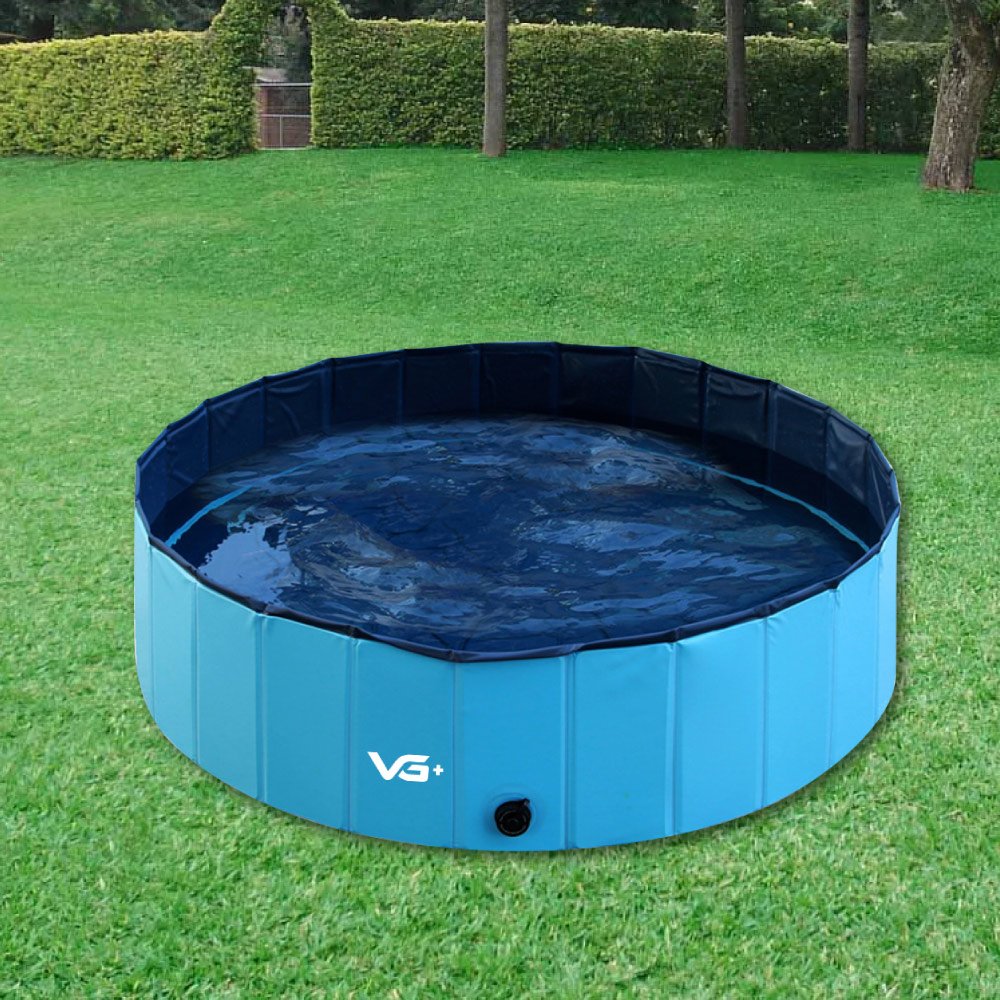 Piscina para Cachorro Pets Dobrável Lisa Azul Vg+ - 3