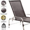 Ver imagem 5 de 2 Espreguiçadeiras Catar e Mesa Garden Regulável para Piscina, Jardim Trama
