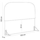 Ver imagem 6 de Cabeceira Cama Box 100cm Lanna com Puff Recamier Doha W01 Couríssimo Canela - Lyam Decor