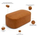 Ver imagem 7 de Cabeceira Cama Box 100cm Lanna com Puff Recamier Doha W01 Couríssimo Canela - Lyam Decor