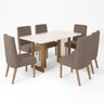 Conjunto Sala de Jantar Tampo Mdf/Vidro 6 Cadeiras Michelle - 2