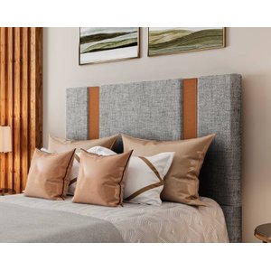 Cabeceira Casal Verona - Linho - Palladium Decor