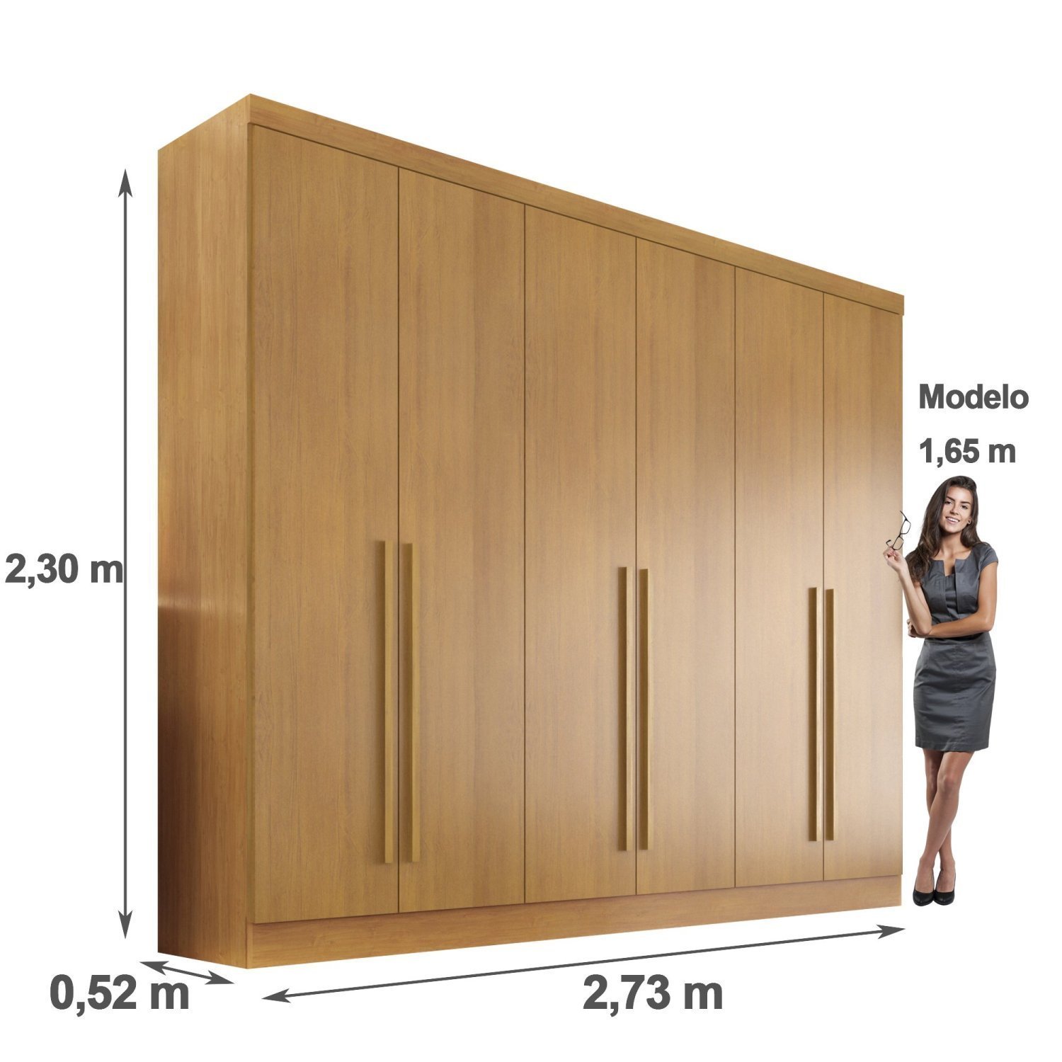 Guarda Roupa Casal 6 Portas 6 Gavetas Gramado 100% MDF - 4