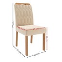 Ver imagem 4 de Mesa de Jantar Adele Mdf com 4 Cadeiras Estofadas Suede Nude Molci