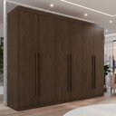 Ver imagem 1 de Guarda Roupa Casal 6 Portas 6 Gavetas Gramado 100% MDF Marrom/New Canion