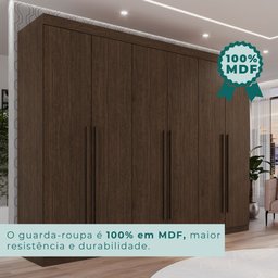 Guarda Roupa Casal 6 Portas 6 Gavetas Gramado 100% MDF - 7