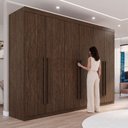 Ver mais imagens de Guarda Roupa Casal 6 Portas 6 Gavetas Gramado 100% MDF Marrom/New Canion