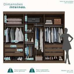 Guarda Roupa Casal 6 Portas 6 Gavetas Gramado 100% MDF - 5
