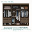 Ver imagem 6 de Guarda Roupa Casal 6 Portas 6 Gavetas Gramado 100% MDF Marrom/New Canion