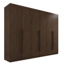 Ver imagem 2 de Guarda Roupa Casal 6 Portas 6 Gavetas Gramado 100% MDF Marrom/New Canion